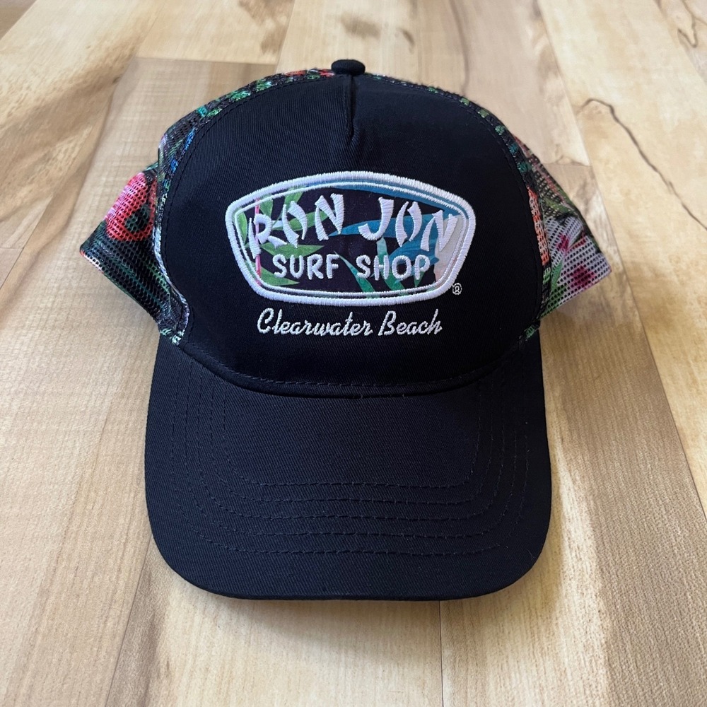 Ron Jon Surf Shop Clearwater Beach Men's One Size Black Tropical Mesh Florida